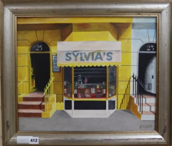 A. Raujo Silva, oil on canvas, Sylvias, signed 36 x 44cm.